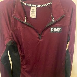 PINK ULTIMATE overhead, zip-up purple-ish red jacket size Large